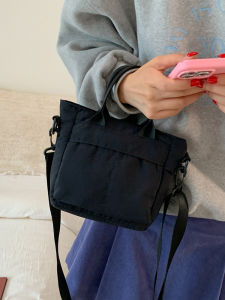 2025 New Casual Japanese Style Womens Multi-Pocket Versatile Small Crossbody Tote Bag Commuter Soft Nylon Handbag