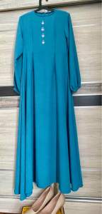Gaun Labuh Puteri Elegan Dalam Warna Biru Teal (Elegant Long Princess Dress) - Ellie.Emillie