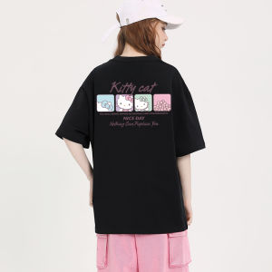 เสื้อยืดคอกลมแขนสั้นผ้าฝ้ายลายการ์ตูนสำหรับผู้หญิง ฤดูร้อน 2025 ดีไซน์ใหม่ ระบายอากาศได้ดี ระบายความชื้นได้ดี เสื้อผ้าทำงาน