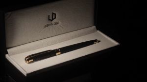 ĐỘC QUYỀN - Bút Ký Tên Cao Cấp Leon Dio Le Noble Starry Night - Đen - Ngòi Bút 0.5mm Vỏ Kim Loại Màu Đen