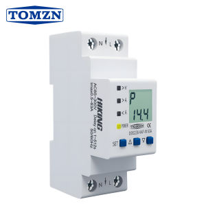 TOMZN Adjustable Over Voltage Relay Current Limit Under Current Protector V-I-kW-kWh Display AC110V 230V 63A Water Level Control