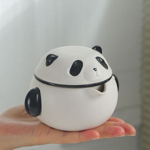 Portable Travel Tea Set Small Ceramic Kit Outdoor Brewing Tea Pot Fast Guest Cup One Pot Three Cups Storage Bag by Lan Zhan