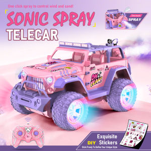 2.4G New Pink Spray Remote Control Car 1:16 Scale RC Monster Truck - The Perfect Gift for Girls