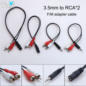 YuXi 3.5mm Jack Stereo To 2 RCA Female Male Plug Cable Adapter Audio And Video Splitter Cables For TV Headphone