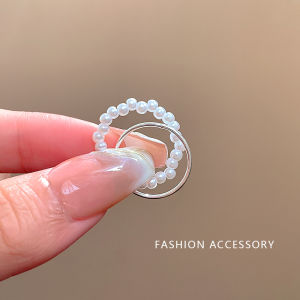 Nhẫn Vòng Ngọc Trai Đơn Giản Thanh Lịch Dành Cho Nữ Thiết Kế Độc Đáo Nhẫn Ngón Trỏ Có Thể Điều Chỉnh Nhẫn Đeo Tay Sang Trọng