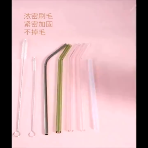 Sikat Sedotan Stainless Steel Brush Straw Kawat Bengkok Lurus Panjang Alat Pembersih Gelas Bulu Halu Barang Unik -REX-MART (BAYAR DITEMPAT/COD)