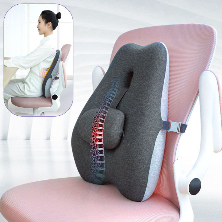 Lumbar Support Pillow for Office Chair,Back Cushion for Car Seat,Memory