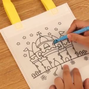 DIY Painting Graffiti Bag Pen Bag For Kids Birthday Souvenir Gifts Drawing Educational Toys 6/12Pcs