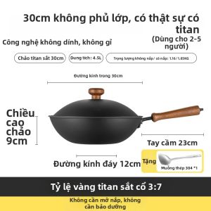 Cooker King | Chảo Sắt Bằng Titanium Không Dính Cho Nấu Ăn Tại Nhà