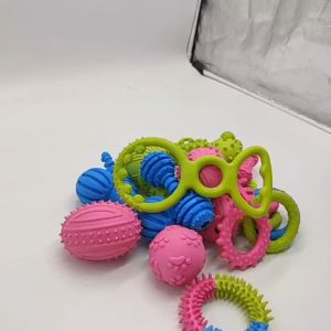 Chew Toys For Small Dogs Teething Toys For Puppies Dental Interactive Squeaky TPR Pet Toys (Random Color)
