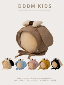 Cute Baby Hat for Boys And Girls with Ear Protection in Spring Autumn Pure Cotton Cap Comfortable Soft Fabric Dog Design Newborn Cap