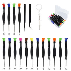 25Pcs Mini Magnetic Screwdriver Set Non-slip Micro Screwdriver Metric Pentagonal Torx Flat Cross Y-shaped Head Screwdriver