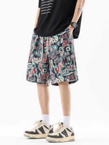 Quần Short Họa Tiết Hoa Mùa Hè Cho Nam Ống Đứng Quần Dài Năm Điểm Cỡ Lớn Quần Đi Biển Thoải Mái Thoáng Khí