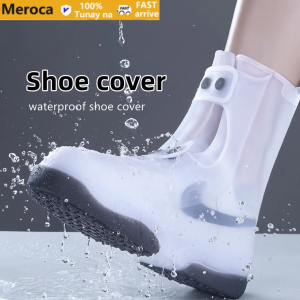 Meroca Waterproof Shoe Cover Rain Shoes Cover Waterproof Men Shoe Cover Rainy Days Silicone Rain Boots Rubber Shoe Protector Rain Boot Waterproof And Anti Slip Mens And Womens Thickened Rain Shoe Cover Boots For Raining Season