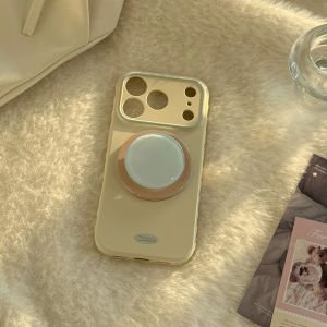 Luxury Macaron Color Blocking Magnetic Bracket Phone Case For iPhone 17 16 15 14 13 12 Pro Max Shockproof Protective Soft Cover