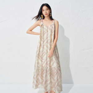 PEACEBIRD | Summer Vacation Style Strap Dress