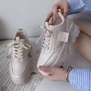 AURORA STORE - Sneakers Fashion Sepatu Wanita Best Quality Korean Style Two Colour Vibes Paling Terbaru