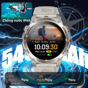 Đồng Hồ Thông Minh Quân Sự ChiBear Dành Cho Nam Giới Thiết Bị Theo Dõi Thể Dục Thể Thao Chống Nước GPS Ngoài Trời Với Pin 540mAh Cuộc Gọi BT Tương Thích Với Android/iOS