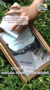 Paket Pembersih Kaca - EZClean Shower Glass Cleaner & Pad Putih Anti Gores