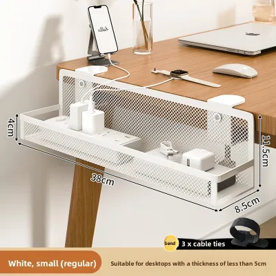 SUOBAI |Cable Organizer Box For Socket No Drilling Desktop Under Wire Management