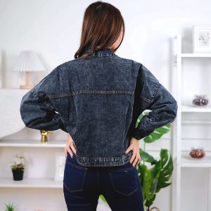 TERBARU JAKET WANITA VINTAGE / JAKET JEANS OVERSIZED / KOREAN JEANS STYLE