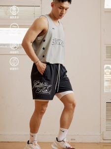 กางเกงขาสั้นบาสเก็ตบอลลำลองสำหรับผู้ชาย LUSHISI2024 ลายนางฟ้า น้ำหนักเบา ยืดหยุ่น สี่ห้าส่วน กางเกงขาสั้นลำลองสำหรับฤดูร้อน