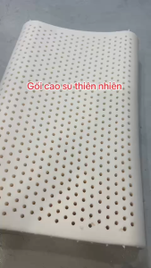 Gối cao su dúc nguyên khối cao su thiên nhiên latex êm ái dàn hồi tốt- hổ trợ cổ vai gáy