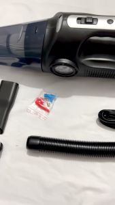 Máy Hút Bụi Kèm Bơm Lốp Ô Tô - Đa Năng 4 Trong 1 - Hút Bụi Bơm Lốp Đo Áp Suất Lốp Đèn Pin Chiếu Sáng