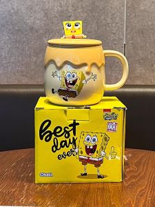 Cốc Sứ SpongeBob Đẹp Mắt Đôi Dùng Cho Cà Phê Nước Sinh Nhật Quà Tặng