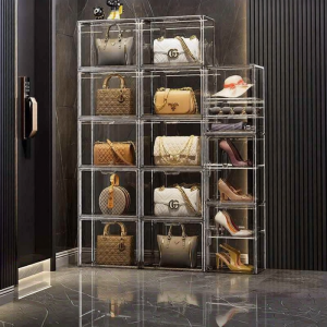 LIWAN | Multi-purpose Item Storage Box Transparent Magnetic Closure