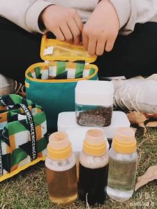 Bộ chai lọ hũ đựng gia vị có túi đựng cắm trại du lịch dã ngoại nhà bếp nấu nướng 7 chiếc chính hãng CLS