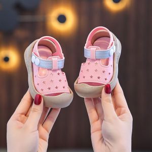 JIFANPAUL |Summer Infant Slip-Resistant Soft Sole Protective Toe Sandals for Boys and Girls 1-2 Years