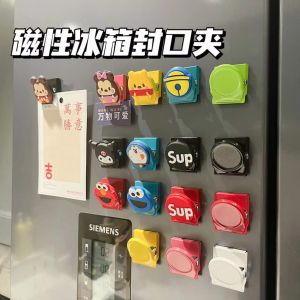 Cartoon High Aesthetic Metal Clamp Fridge Magnet Sealing Clamp Magnetic North European INS Style Kitchen Cooking Utensils