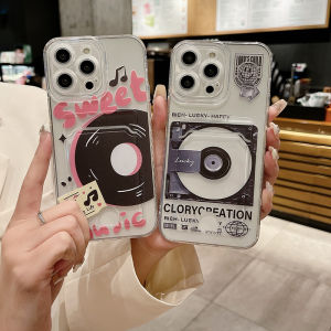 Phone Casing for Samsung A57 A37 A27 A17 A07 LTE 5G Fashion CD Pattern with Card Pocket Design Shockproof Clear Soft Silicone Case for Galaxy A37 5G A57 5G Phone Cover