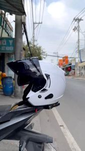 Mũ bảo hiểm 3/4 KLT trắng lên tem và kính đen cực ngầuhàng chính hãng tặng kèm nhiều quà