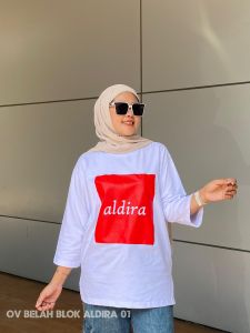 kaos aldira oversize terbaru lengan 7/8