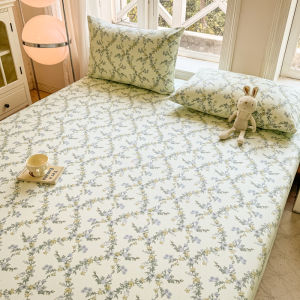 Dansunreve bông cao cấp Ra Bọc Nệm MỤC VỤ hình hoa tươi phong cách tấm ga trải giường đơn/siêu đơn/Nữ Hoàng/Vua/Cỡ Đại