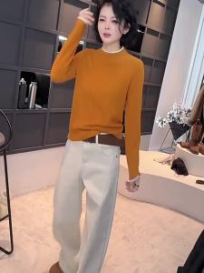 Warm Fluffy Double-Face Lined Turtleneck Top