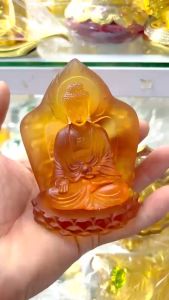 Bộ Tượng Phật Bà Ngồi Thiền Để Taplo Chất Liệu Đá Quý Cao Cấp