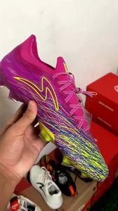Sepatu Bola Specs Accelerator Alpha Nerve Elite - Vivid Orchid/Safety Yellow Cobalt