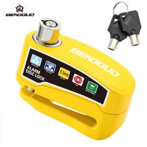 Motorcycle Alarm Lock Bike Disc Lock Warning 110DB Security Alloy Anti Theft Waterproof Brake Rotor Padlock Disc Brake Lock