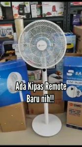 SANEX Smart Stand Fan SIWON Plus Kipas Berdiri Pintar 3 in 1 16 Inch SSF 1638 R + Remote Design Modern Mewah Minimalis dengan 8 Baling