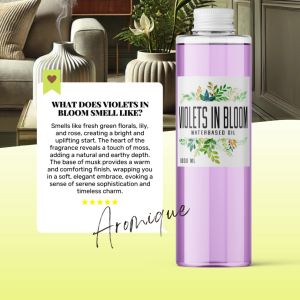 Aroma Bella VIOLETS IN BLOOM Aromique Water Soluble Based Essential Oil Waterbased Humidifier