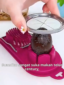 ALPHA Alat Pengiris Telur 2 in 1 | Egg Slicer | Alat Pemotong Telur Rebus 2 in 1 Multifungsi