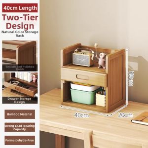CHUJUN | Compact Home & Office Bookshelf Multi-level Organizer Shelf