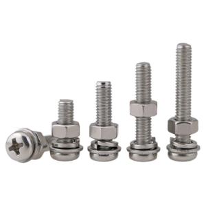 POWER&STRONG | Extended Round Head Screws and Nuts M3 M4 M5 M6 with Flat Washers and Bolts Set 8 Pieces