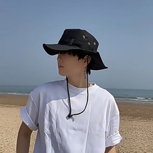 Loveme หมวกบักเก็ต หมวกกันแดด หมวกเดินป่า กันแดด มีกระดุมติด มีสายคล้องคอ ใส่ได้ทั้งผู้หญิงและผู้ชาย