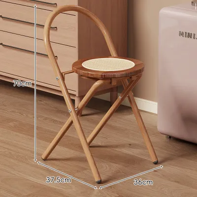LINJIAXIAOZI | Wicker Foldable Stackable Bar Chair