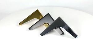 4Pcs 10cm Metal Furniture Support Leg Y Shape Sofa Leg Triangle Furniture Feet for Table Cabinet