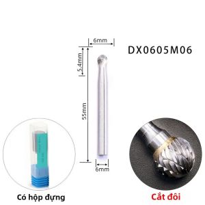 Đầu Mài Cacbua Vonfram Loại D Đầu Bi Hai Cạnh Cắt Đường Kính 6-16mm Dùng Cho Máy Mài Tiện Dụng Cho Việc Loại Bỏ Cạnh Sắc Trên Kim Loại Và Chạm Khắc Gỗ - Thích Hợp Cho Máy Mài Cầm Tay